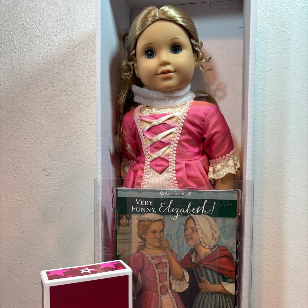 American Girl Doll Elizabeth in Elegant Pink and White Dress - Picture 4 of 13